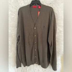 Izod Luxury Sport NWT Men’s Long Sleeve Button Down Cardigan Sweater. Size XL